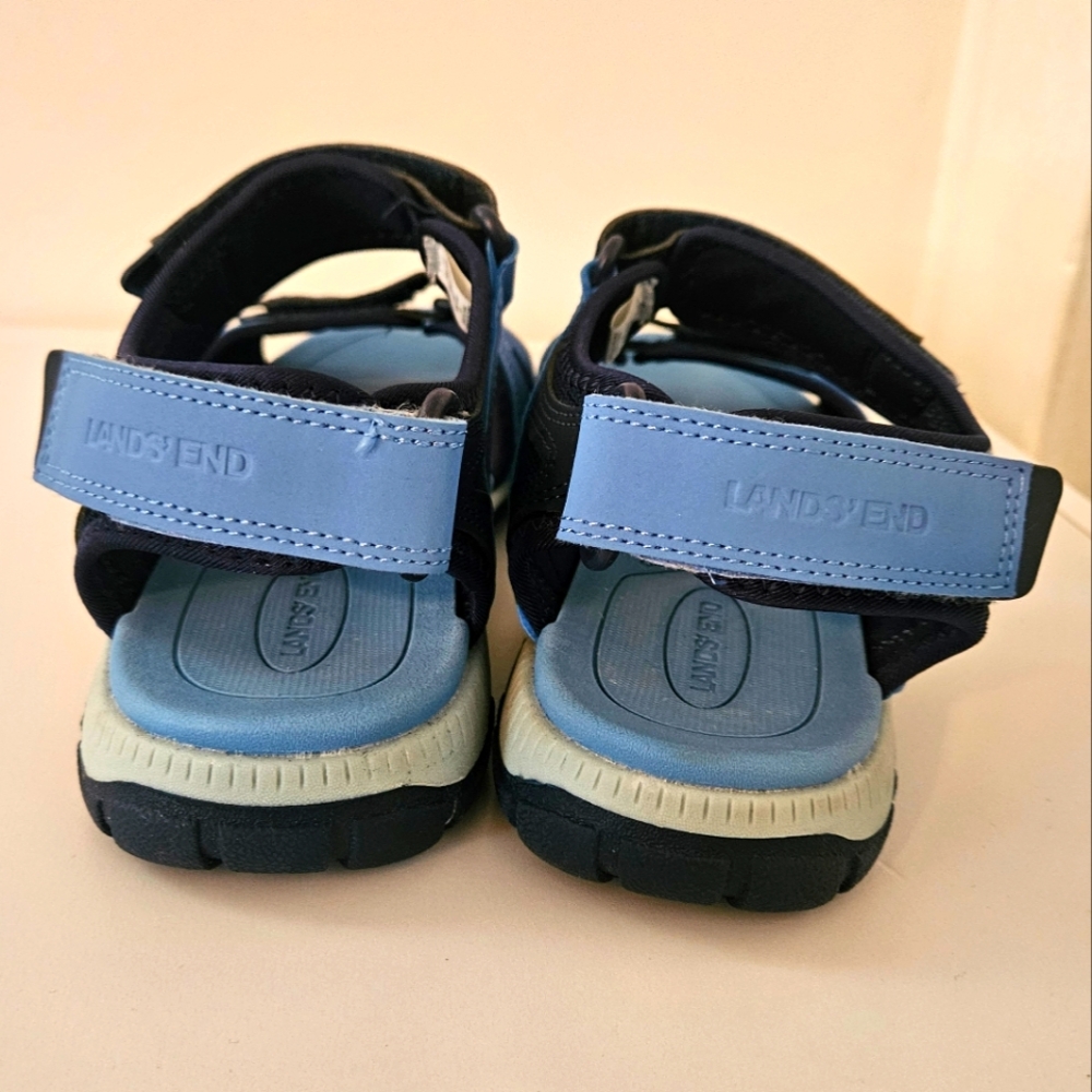 Lands End Womens All Weather Sandal Trail Hiking Comfort Shoes Deep Sea Navy US9 - Picture 4 of 9